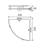 Fienza Michelle Chrome Glass Bathroom Corner Shelf