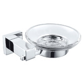 Fienza Chrome Modena Glass Soap Dish