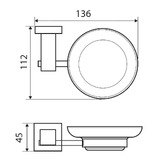 Fienza Chrome Modena Glass Soap Dish