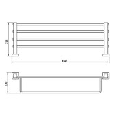 Fienza Modena 600mm Chrome Wall Mounted Towel Rail