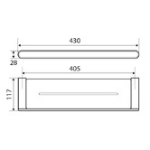 Fienza Chrome Empire Metal Bathroom Shelf