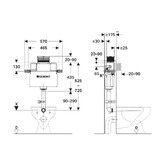 Fienza Alix Slim Seat Wall Faced Toilet Pan With Geberit Kappa Under Counter Cistern