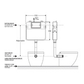 Fienza Alix Slim Seat Wall Faced Toilet Pan With R&amp;T In-Wall Cistern