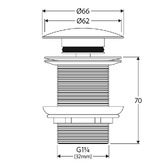 Fienza 32mm Solid Surface Pop-Up Waste