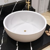 Fienza Shinto 1350mm Round Stone Bath Tub With Overflow