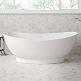 Fienza Antonia 1550mm Stone Bath Tub With Overflow