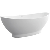 Fienza Antonia 1550mm Stone Bath Tub With Overflow