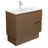 Fienza Dolce 900mm Walnut Freestanding Single Vanity