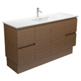 Fienza Dolce 1500mm Walnut Freestanding Single Vanity