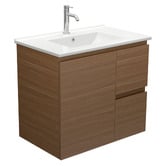 Fienza Dolce 750mm Walnut Wall Hung Single Vanity