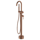 Fienza Kaya Floor Mounted Bath Mixer With Hand Shower