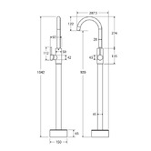 Fienza Isabella Gooseneck Swivel Floor Mounted Mixer
