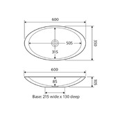 Fienza Bahama 600mm Stone Basin