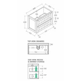 Fienza Vanessa Hampton 900mm White Wall Hung Vanity Unit