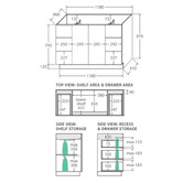 Fienza Vanessa Fingerpull 1200mm Gloss White Freestanding Vanity