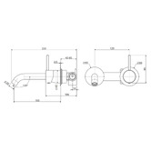 Fienza Kaya Up 160mm Bath/Basin Mixer
