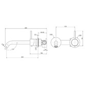 Fienza Kaya Up 200mm Bath/Basin Mixer