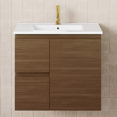 Fienza Dolce 750mm Walnut Wall Hung Single Vanity