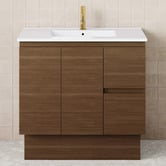 Fienza Dolce 900mm Walnut Freestanding Single Vanity