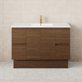 Fienza Dolce 1200mm Walnut Freestanding Single Vanity