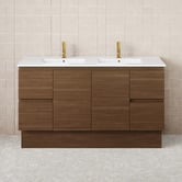 Fienza Dolce 1500mm Walnut Freestanding Double Vanity