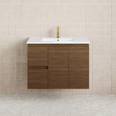 Fienza Dolce 900mm Walnut Wall Hung Single Vanity