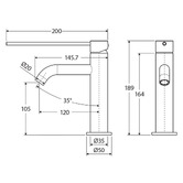 Fienza Accessible Kaya Care Extended Lever Basin Mixer