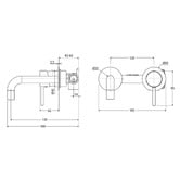 Fienza Kaya 130mm Round Bath/Basin Wall Mixer Set