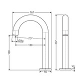 Fienza Kaya 130mm Hob Spout