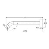 Fienza Kaya 220mm Wall Bath/Basin Spout