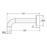 Fienza Kaya 130mm Bath/Basin Wall Spout