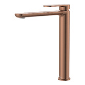 Fienza Empire Slim Brushed Copper Tall Basin Mixer