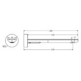 Fienza Empire Slim 220mm Brushed Copper Round Wall Basin Spout