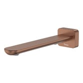 Fienza Empire Slim 220mm Brushed Copper Square Wall Basin Spout