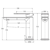 Fienza Empire Slim Brushed Copper Basin Mixer