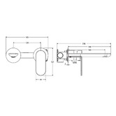Fienza Empire Slim 160mm Brushed Copper Round  Bath/Basin Wall Mixer Set