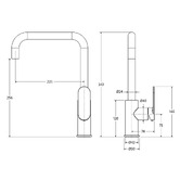 Fienza Empire Slim Kitchen Sink Mixer