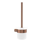 Fienza Empire Slim Brushed Copper Toilet Brush &amp; Holder Set
