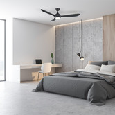 Liteworks 140cm Juno DC Ceiling Fan with LED &amp; Remote Control
