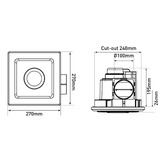Liteworks Emeline II 10W Square LED Exhaust Fan