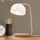 Liteworks 45cm Spessore Rubberwood USB Table Lamp