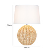 Liteworks Stiloso Steel &amp; Linen Table Lamp