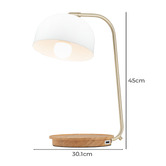 Liteworks 45cm Spessore Rubberwood USB Table Lamp