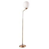 Liteworks Penelope Steel Opal Glass Floor Lamp