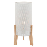 Liteworks Houlton Iron &amp; Pine Wood Table Lamp