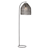 Liteworks Shelby Iron &amp; Rattan Floor Lamp