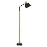 Liteworks Roswell Gold &amp; Black Iron Floor Lamp