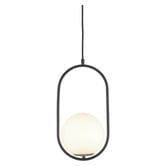 Liteworks Novato Iron &amp; Opal Glass Pendant Light