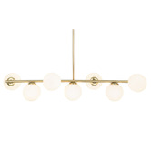 Liteworks Concord Iron &amp; Opal Glass 7 Light Pendant