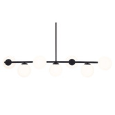 Liteworks Concord Iron &amp; Opal Glass 7 Light Pendant